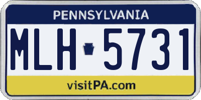 PA license plate MLH5731