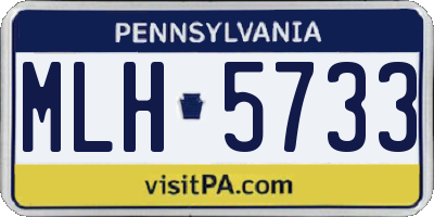 PA license plate MLH5733