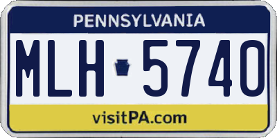PA license plate MLH5740