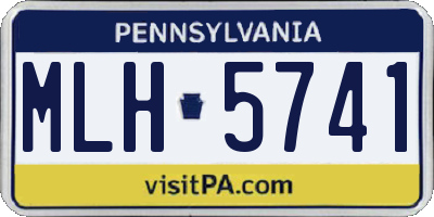 PA license plate MLH5741