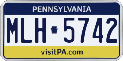 PA license plate MLH5742