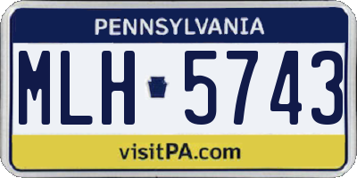 PA license plate MLH5743