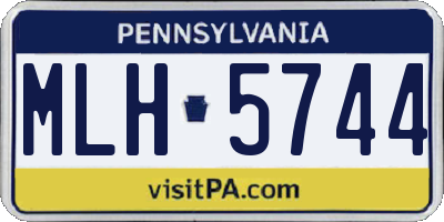 PA license plate MLH5744