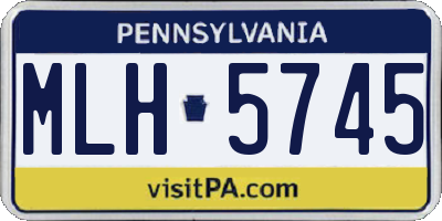PA license plate MLH5745