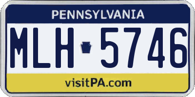 PA license plate MLH5746
