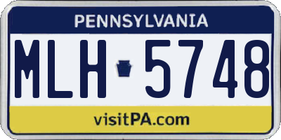 PA license plate MLH5748