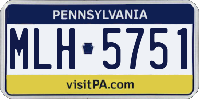 PA license plate MLH5751