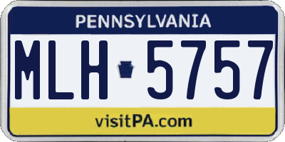 PA license plate MLH5757