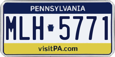 PA license plate MLH5771