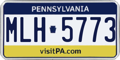 PA license plate MLH5773