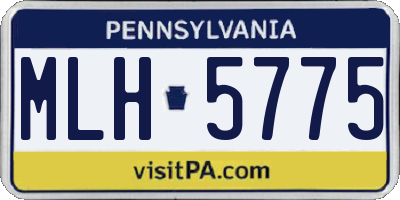 PA license plate MLH5775