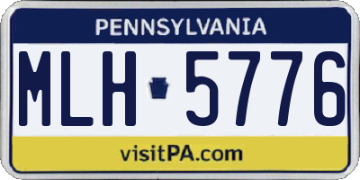 PA license plate MLH5776