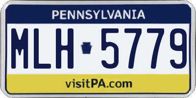 PA license plate MLH5779