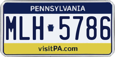PA license plate MLH5786