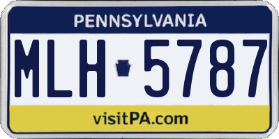PA license plate MLH5787