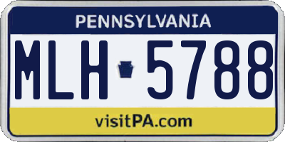 PA license plate MLH5788