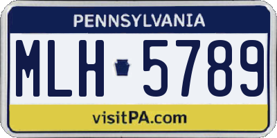 PA license plate MLH5789