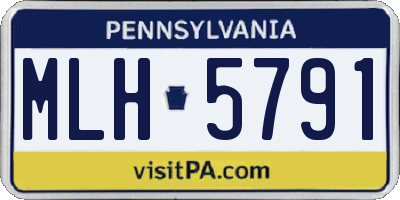 PA license plate MLH5791