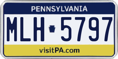 PA license plate MLH5797