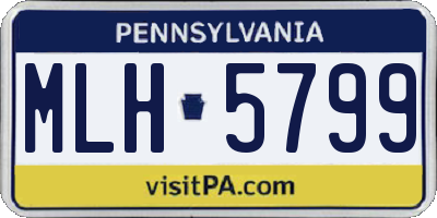 PA license plate MLH5799