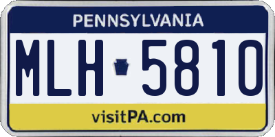 PA license plate MLH5810