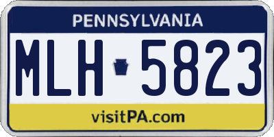 PA license plate MLH5823