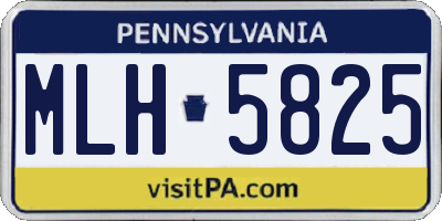PA license plate MLH5825