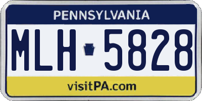 PA license plate MLH5828