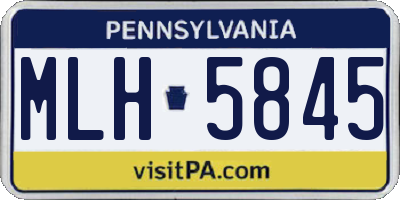 PA license plate MLH5845