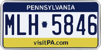 PA license plate MLH5846