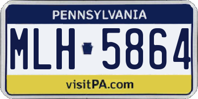 PA license plate MLH5864