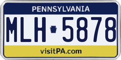 PA license plate MLH5878