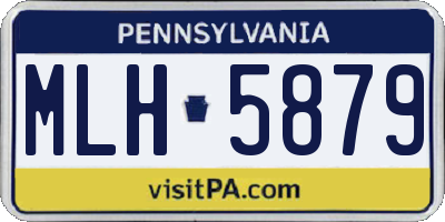PA license plate MLH5879