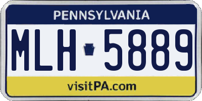 PA license plate MLH5889