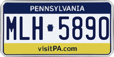 PA license plate MLH5890
