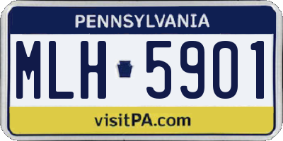 PA license plate MLH5901