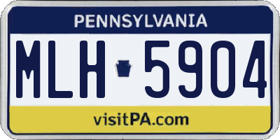 PA license plate MLH5904