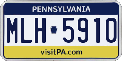 PA license plate MLH5910