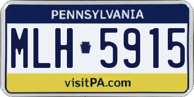 PA license plate MLH5915