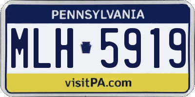PA license plate MLH5919