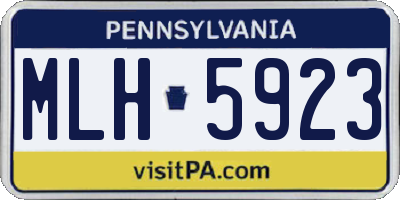 PA license plate MLH5923
