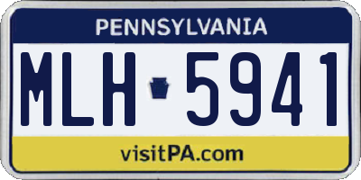 PA license plate MLH5941