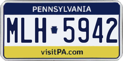 PA license plate MLH5942