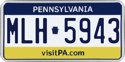 PA license plate MLH5943