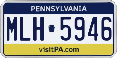 PA license plate MLH5946