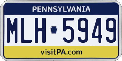 PA license plate MLH5949