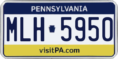 PA license plate MLH5950