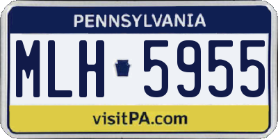 PA license plate MLH5955