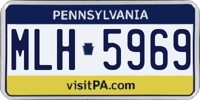 PA license plate MLH5969