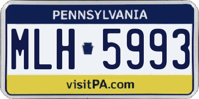 PA license plate MLH5993